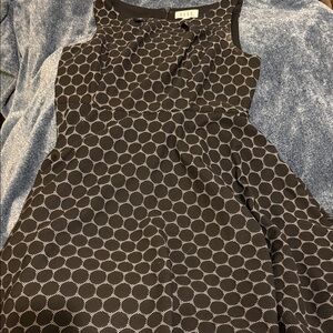 Elle Monochrome Circle Pattern Dress